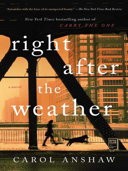 Title details for Right after the Weather by Carol Anshaw - Wait list